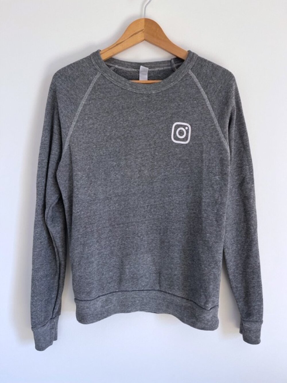 Official Instagram tech crewneck light sweatshirt in heather grey
